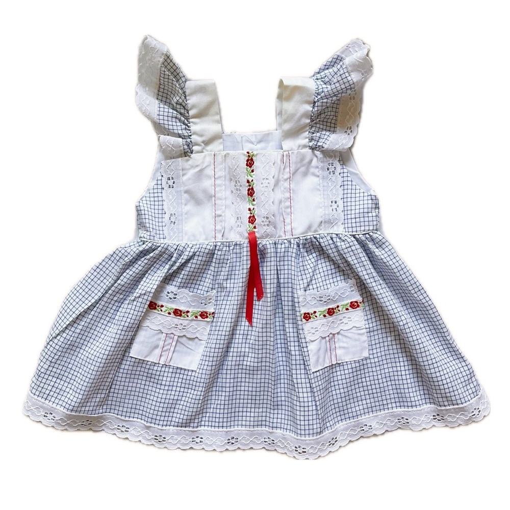 Red White & Blue Checkered Dress - sz 12-18 Mo